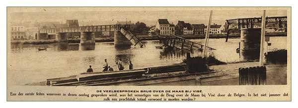 Le pont de Vis detruit par le Gnie en 1914