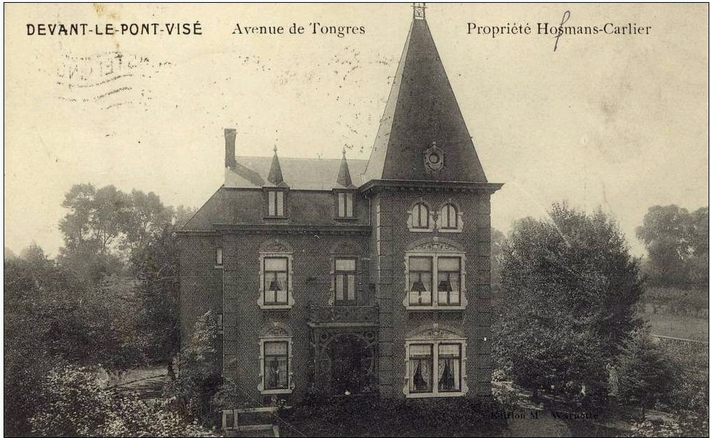 la maison Hofmans-Carlier au bout de la rue de Tongres
